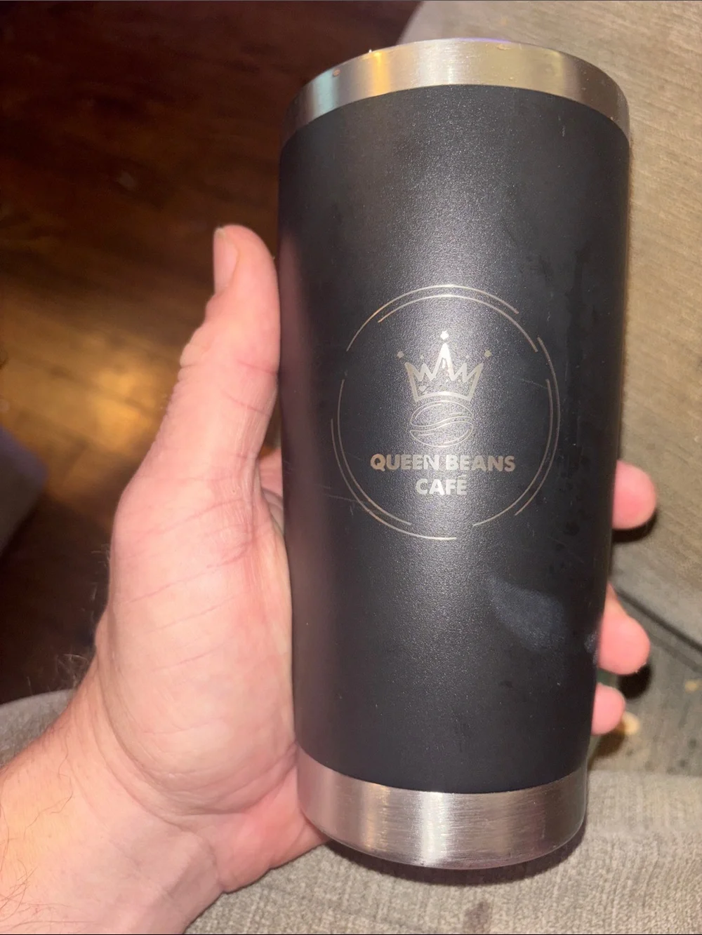 Queen Beans cafe 20 double-walled travel tumbler